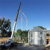 Bin Halo hopper bin set up